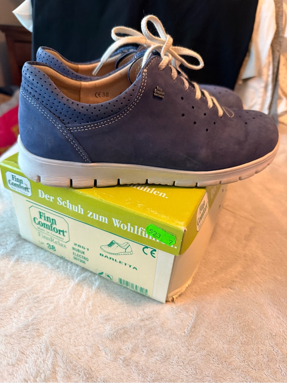 Finn Comfort blue Suede Lace-Up Sneakers - Picture 7 of 7